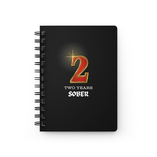 Sober Birthday Journal "Two Years" Spiral 5 x 7