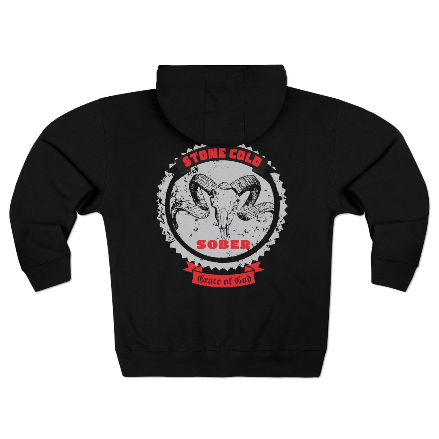 "Stone Cold Sober Horns" Two-Sided Unisex Full Zip Hoodie