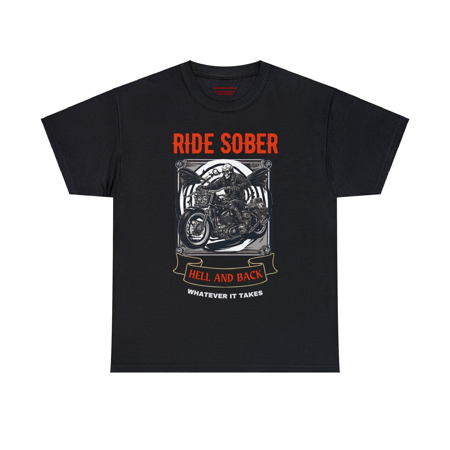 "Ride Sober - Hell And Back" Two-Sided Unisex Tee