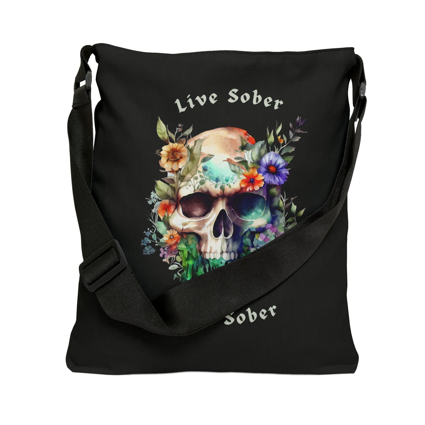 Live Sober Love Sober travel bag