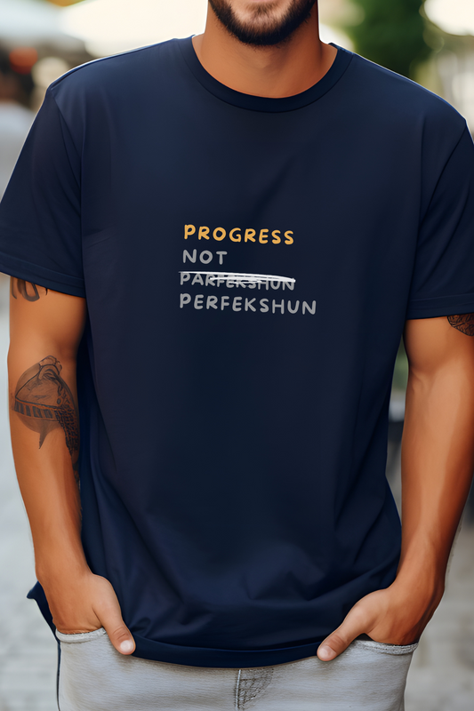 "Progress Not Perfekshun" Short Sleeve Unisex Tee.