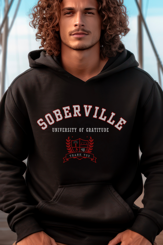 "Soberville - University of Gratitude" Unisex Hoodie